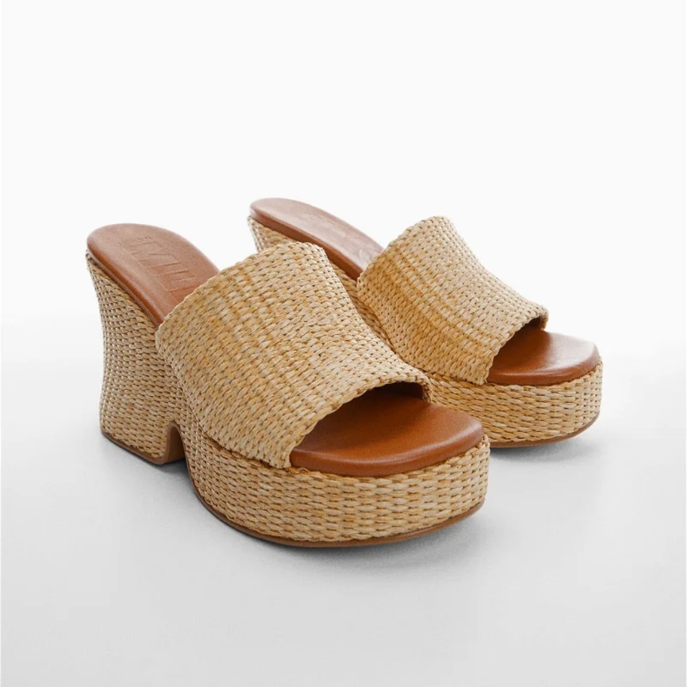 Simon Miller Natural Woven Platform Wedge Sandals